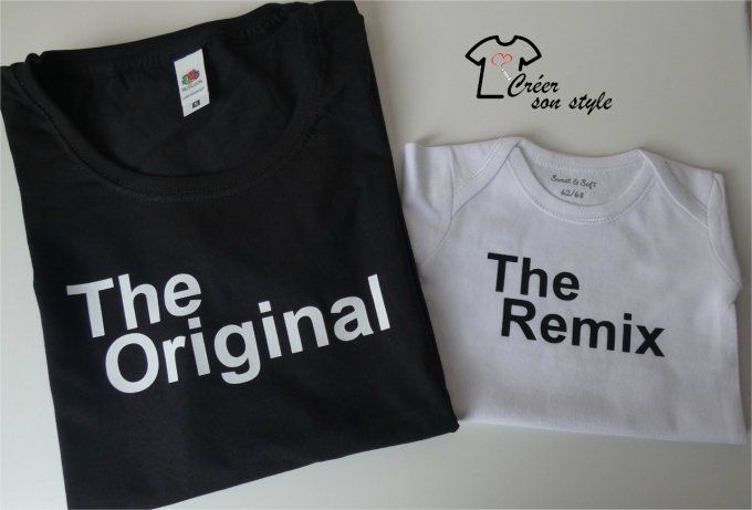 Duo tee shirt + body "The original-The remix" 