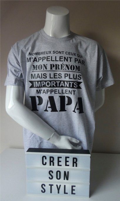 tee shirt homme "les plus importants m'appellent papa"