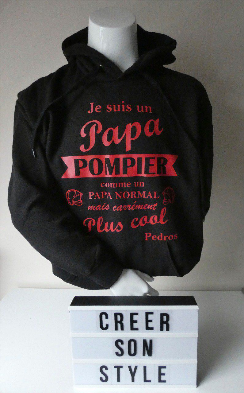 Sweat-shirt "je suis un papa pompier"