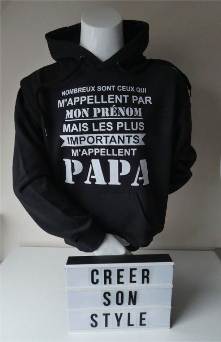Sweat-shirt homme "M'appellent Papa"