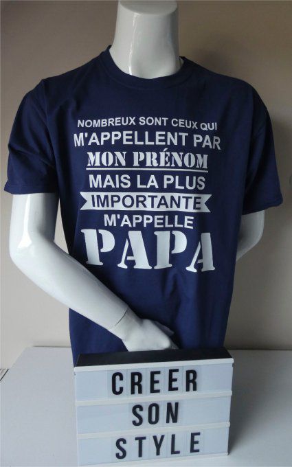 tee shirt "M'appellent papa"