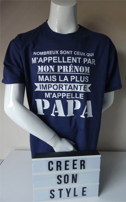 tee shirt homme "les plus importants m'appellent papa"