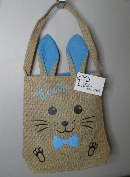 sac lapin bleu clair