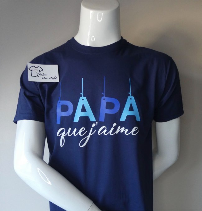 tee shirt homme "papa que j'aime"