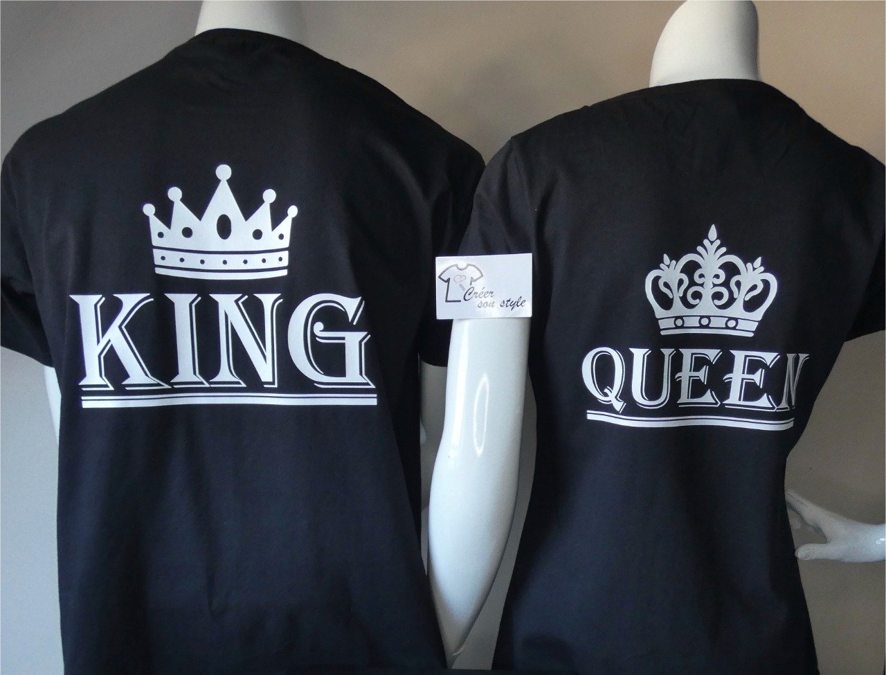 Duo "King - Queen" (inscription devant + dos)
