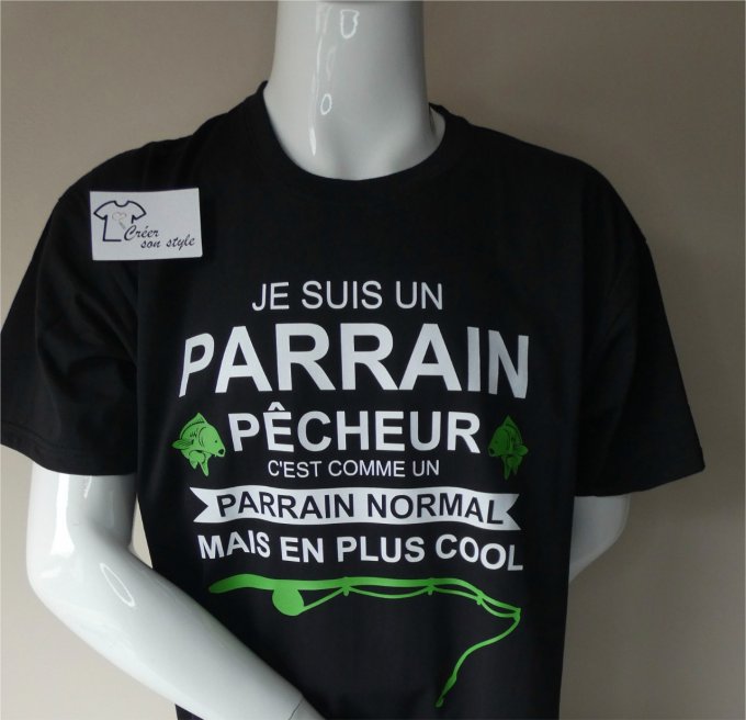 tee shirt "je suis un parrain pêcheur"