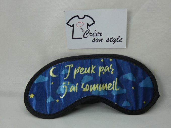 Masque de nuit "j'peux pas j'ai sommeil"