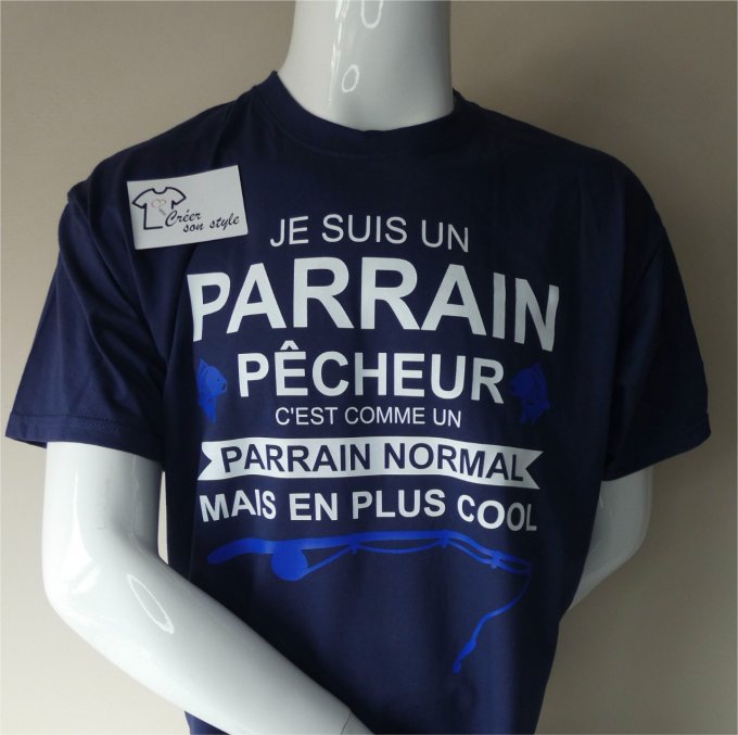 tee shirt "je suis un parrain pêcheur"