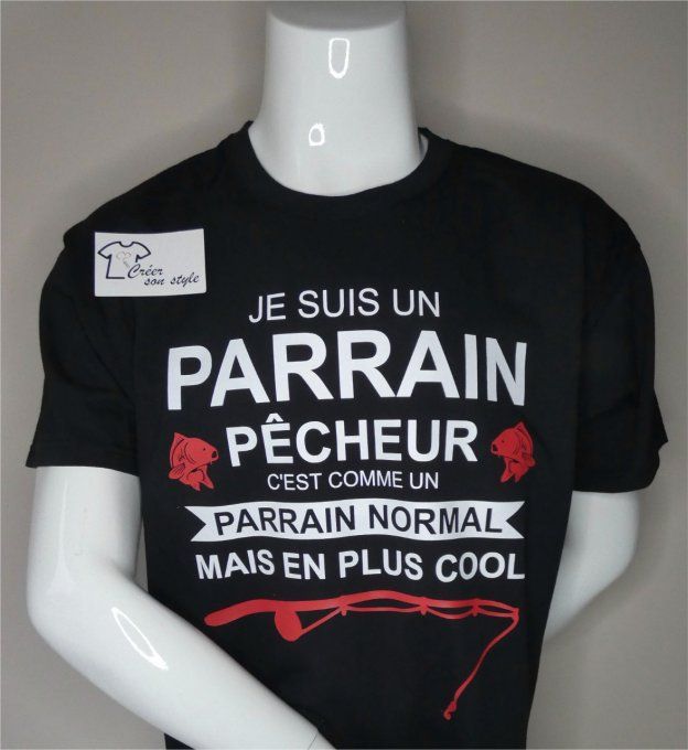 tee shirt "je suis un parrain pêcheur"