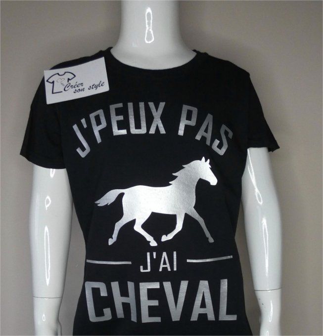 tee shirt "j'peux pas j'ai cheval"