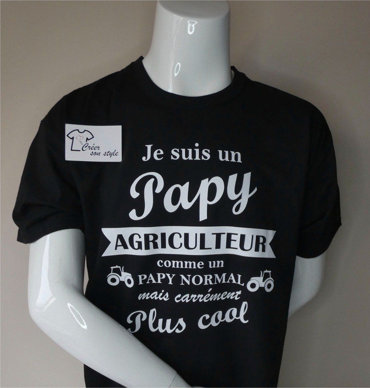 tee shirt "je suis un papy agriculteur"