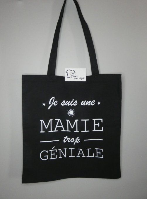 sac "je suis une mamie trop géniale"