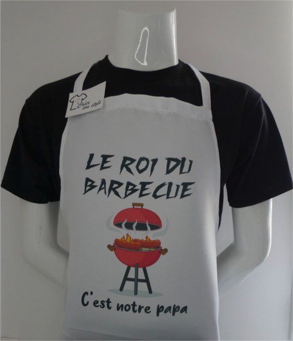 Tablier "le roi du barbecue c'est papa"