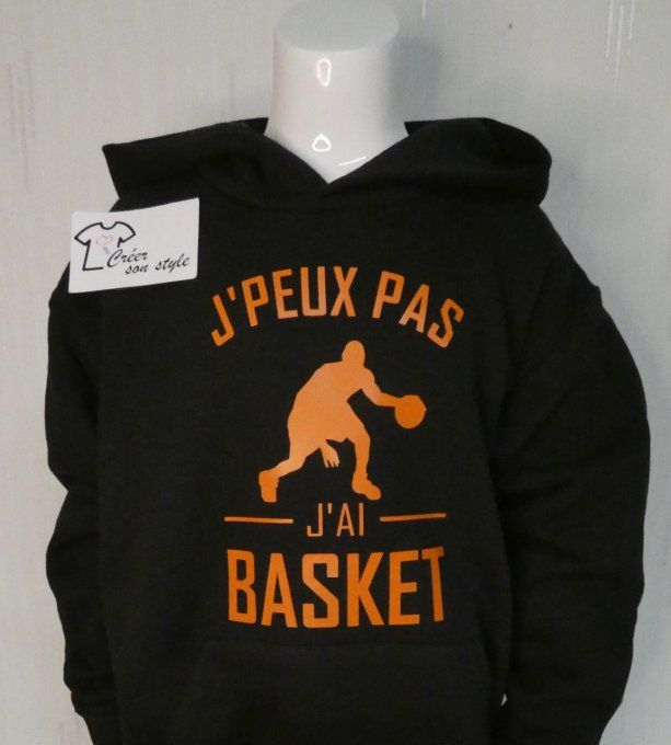 Sweat-shirt enfant "j'peux pas j'ai basket"