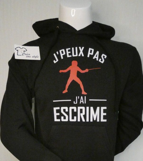 Sweat-shirt homme "j'peux pas j'ai escrime"