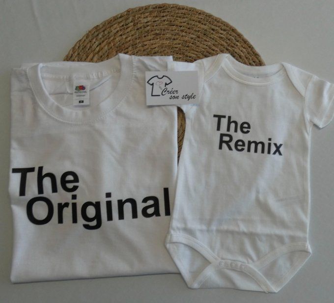 Duo tee shirt + body "The original-The remix" 