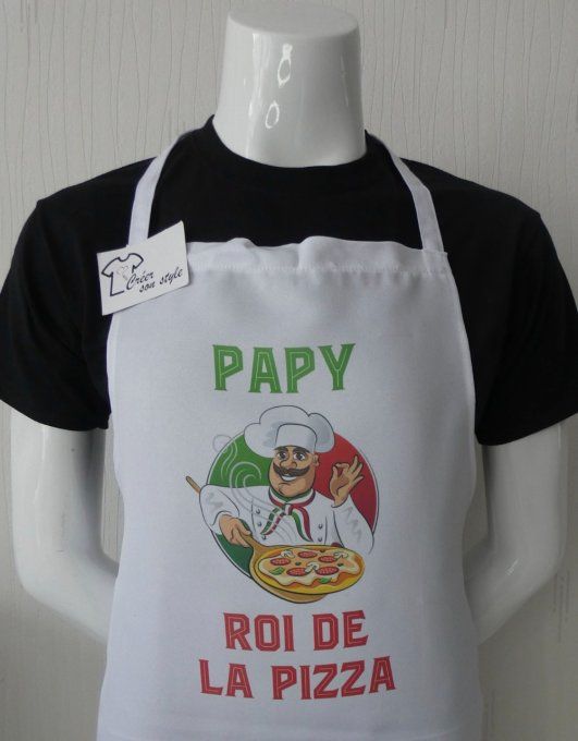 Tablier "papy roi de la pizza"