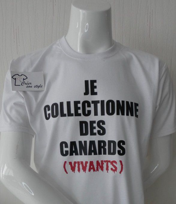 tee shirt homme"je collectionne des canards vivants"