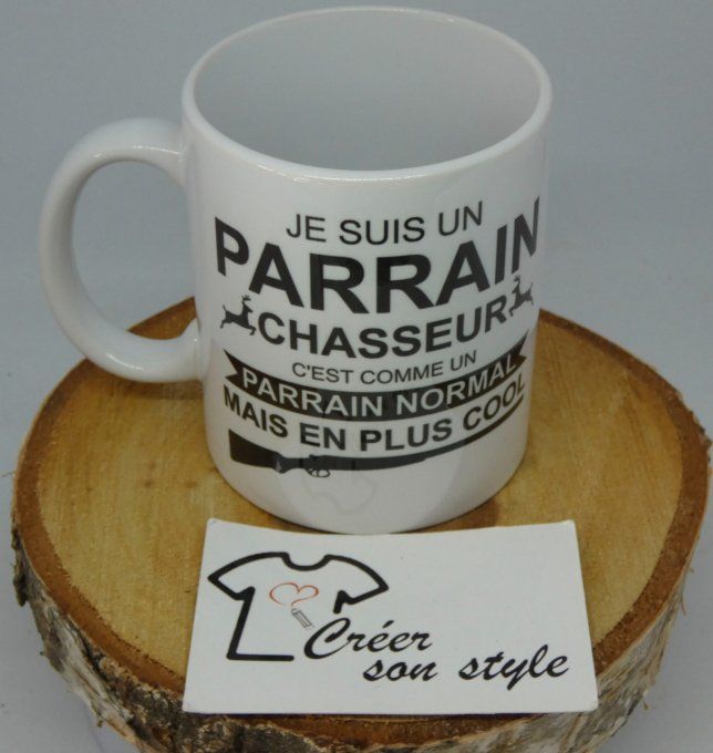 Mug "je suis un parrain chasseur"