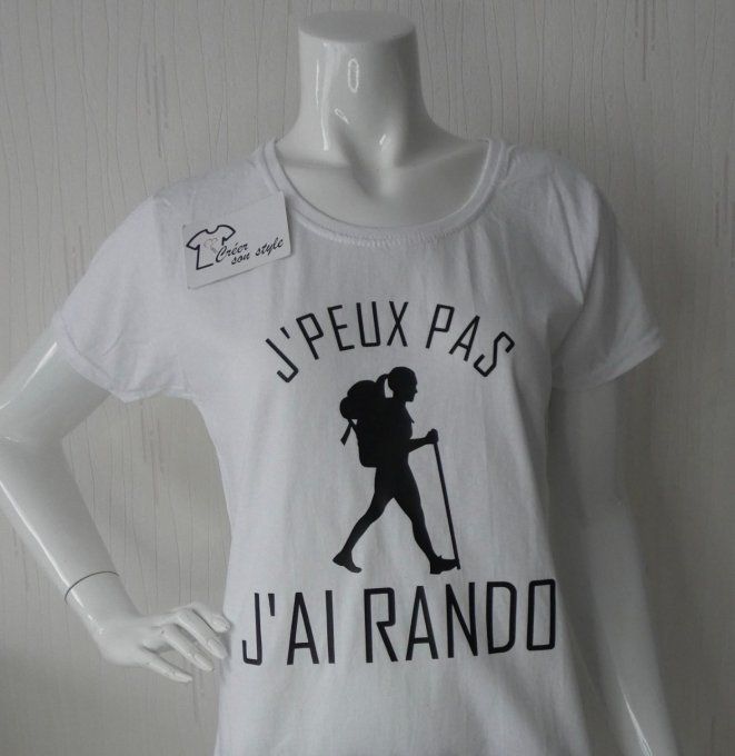 tee shirt femme "j'peux pas j'ai rando"