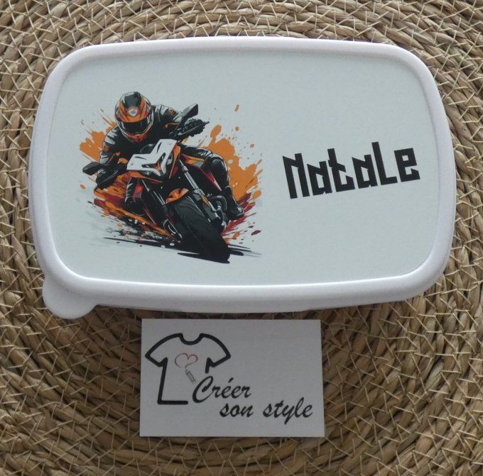 Boite à goûter "moto"