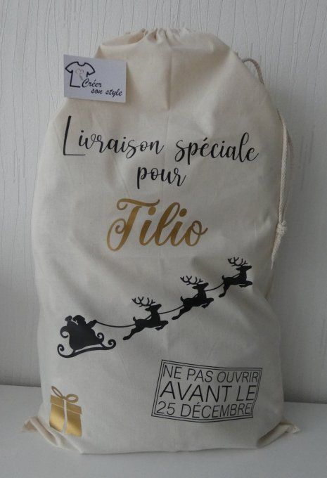 Hotte de noël grand format 49 x 75 cm - modèle 4