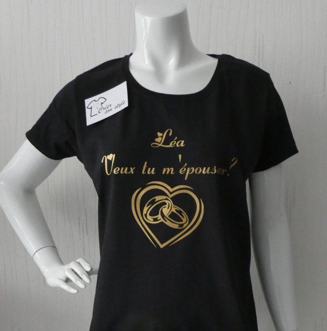 tee shirt femme "mon amour, Veux tu m'épouser?"