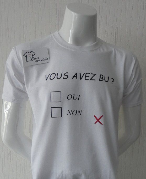 tee shirt homme "vous avez bu?"