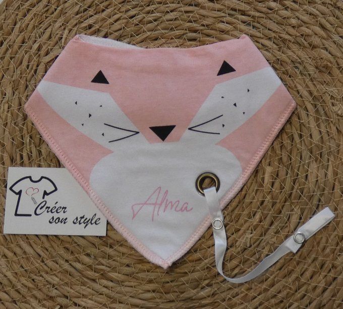 Bandana (rose et blanc)