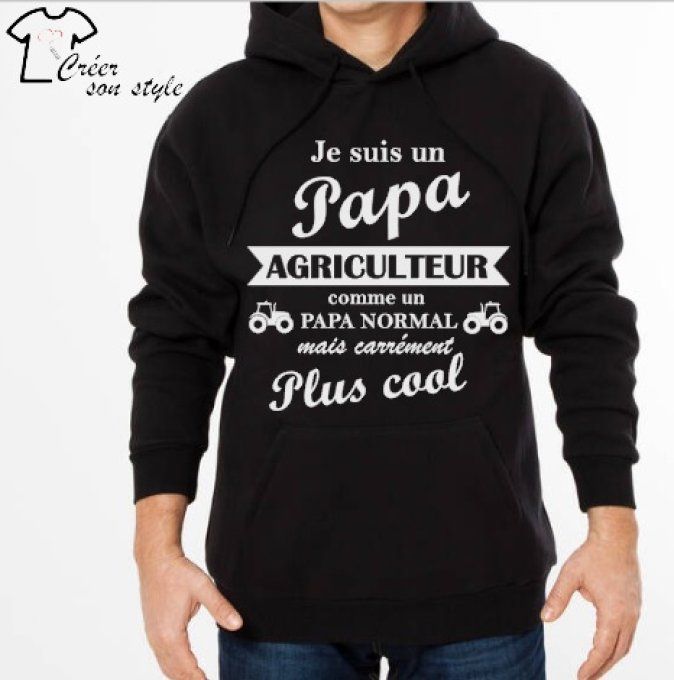 Sweat-shirt homme "je suis un papa agriculteur"