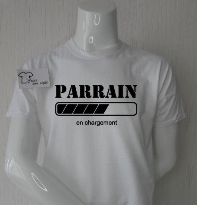 tee shirt homme "parrain en chargement"