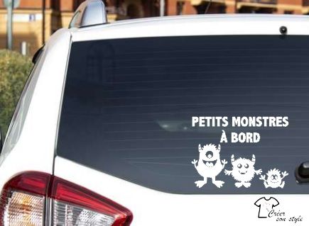 Stickers "petits monstres à bord"