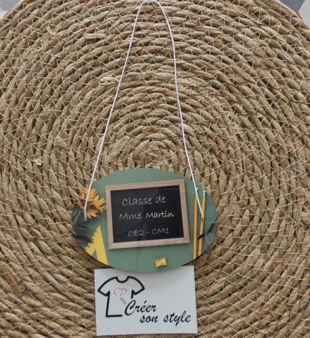 Plaque de porte "classe de ..."