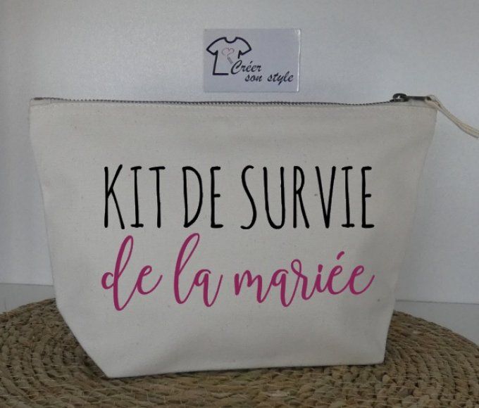 pochette "Kit de survie de la mariée"