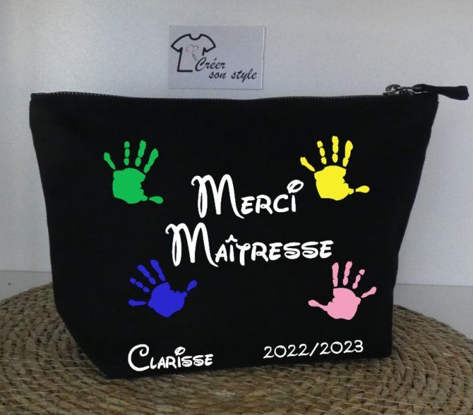 Pochette "merci maîtresse" (mains)