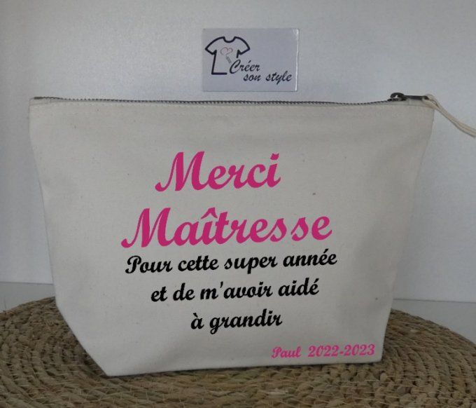 pochette "Merci maîtresse pour cette super année"  