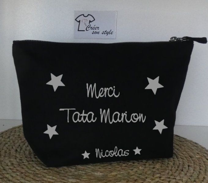 pochette "Merci tata" (étoiles)