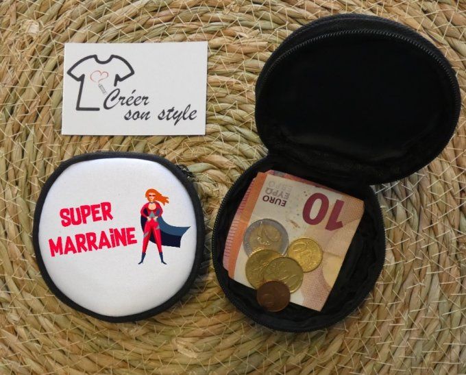 porte monnaie "super marraine"