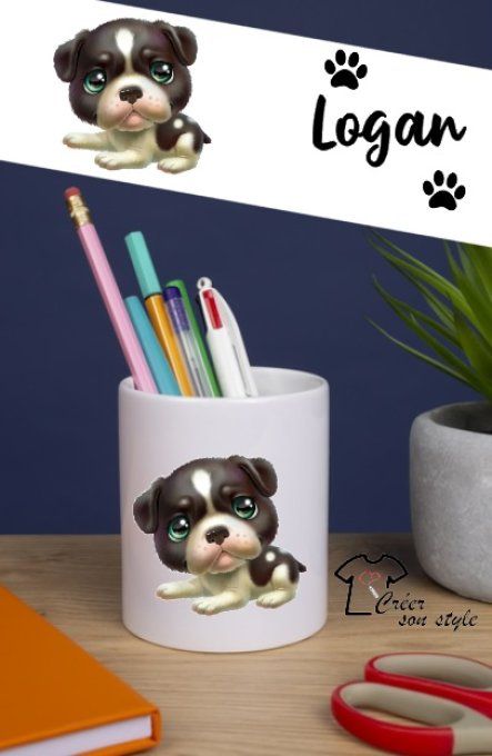 Pot à crayon "chien"