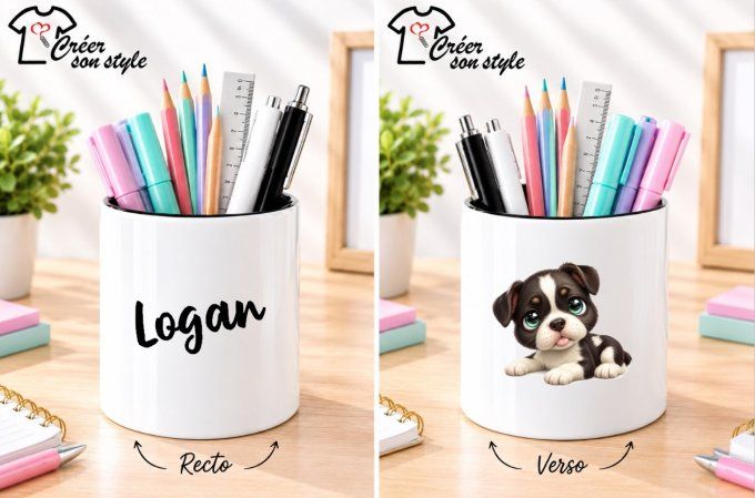 Pot à crayon "chien"