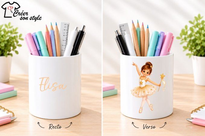 Pot à crayon "danseuse"