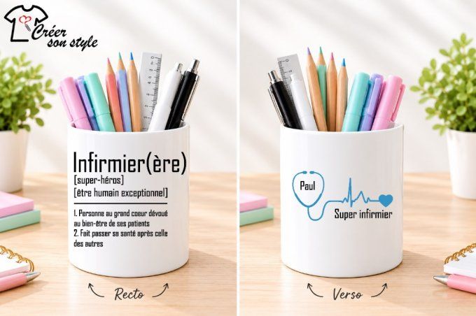 Pot à crayon "infirmier(ère)"