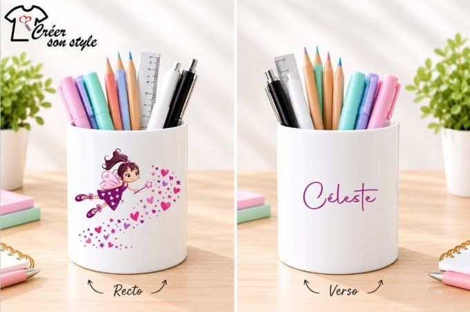 Pot à crayon "fée"