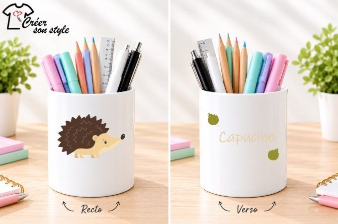 Pot à crayon "hérisson"