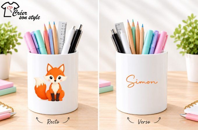 Pot à crayon "renard"