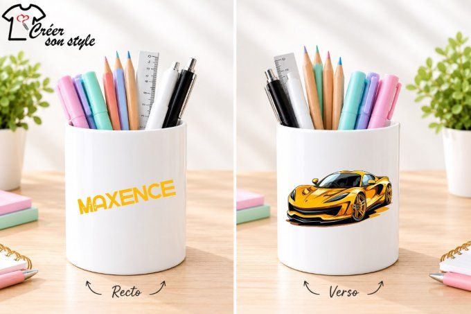 Pot à crayon "voiture"