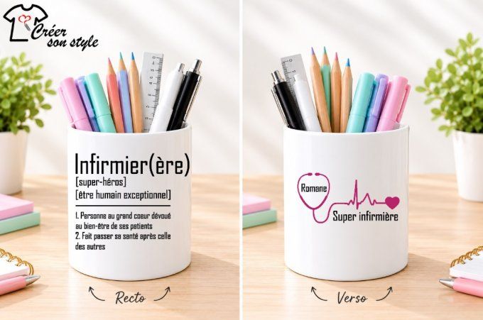 Pot à crayon "infirmier(ère)"