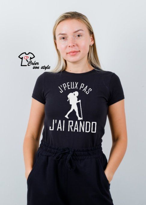 tee shirt femme "j'peux pas j'ai rando"