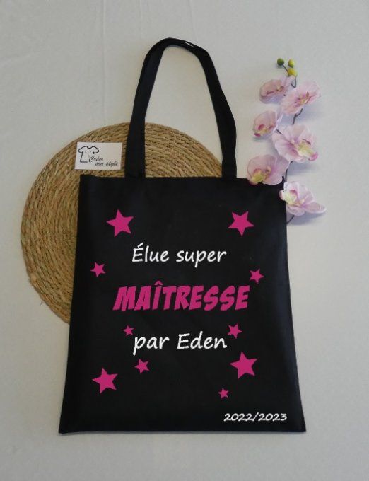 sac "élue super maîtresse par..."