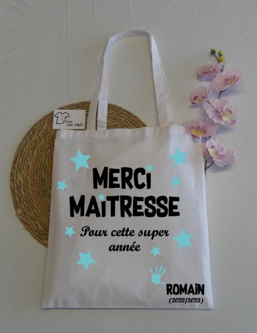 sac "Merci Maîtresse pour cette super année"